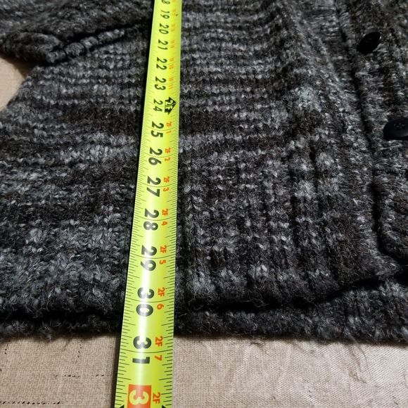 Reference Point Sweater Button Down Cardigan Womens Large Black Gray Heathered - Picture 9 of 14